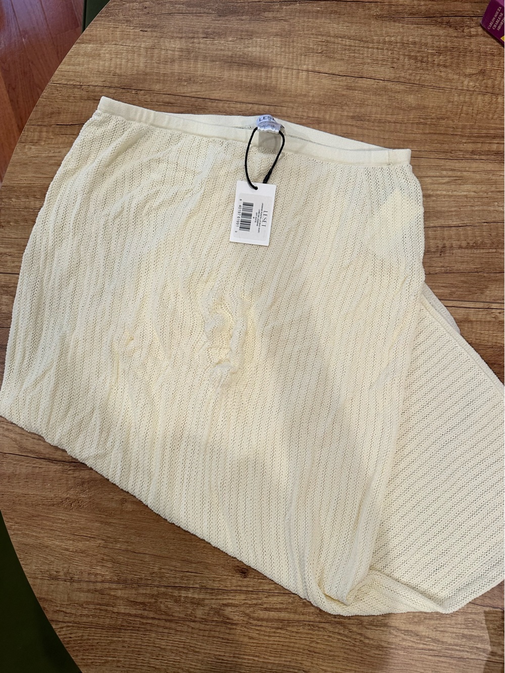 Leset Brand New (NWT) Jasmine Pointelle Maxi Skirt - Off- White - Picture 5 of 7